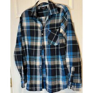 Fourcast Men's Button-down Long Sleeve Shirt size XL,  brown, black, white